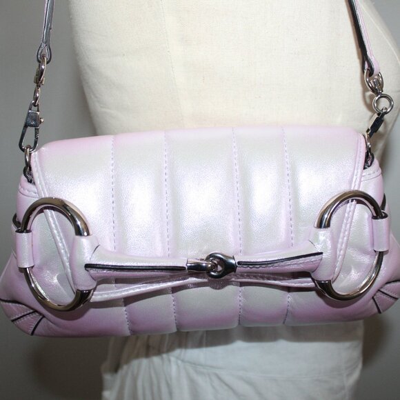 NEW Gucci Horsebit Iridescent Flap 2 Way Chain Leather Strap Shoulder Bag 764339 - Picture 12 of 14